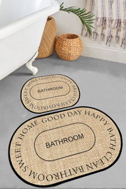 Mijölnir Juego de alfombrillas de baño Beige (2 piezas)